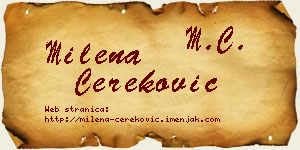 Milena Čereković vizit kartica